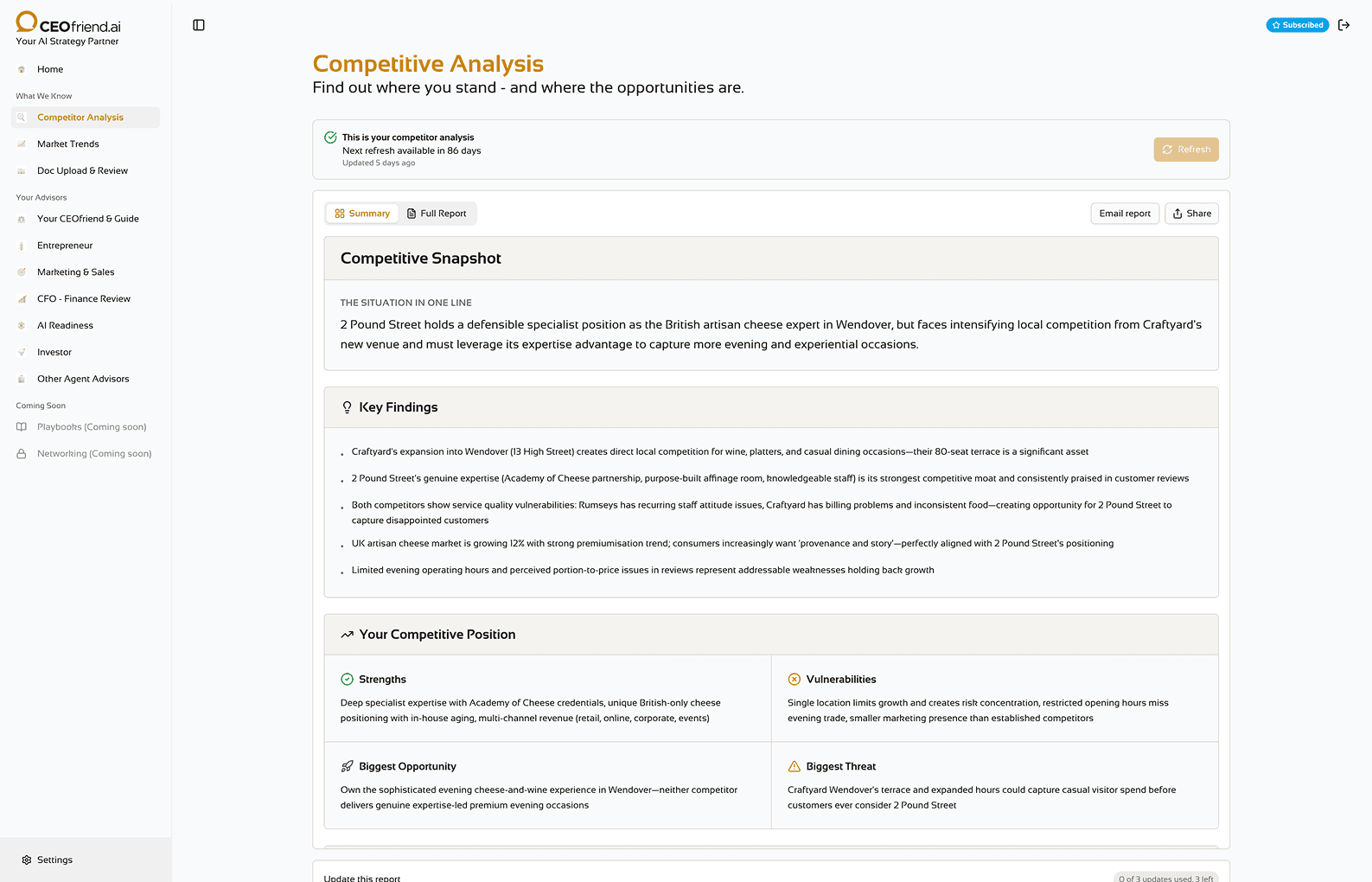 Competitor onboarding